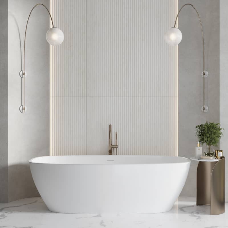 Terrain 24x48 White Beige Porcelain Large Format Fluted grooved Wall Tile (15.55 sq ft/case) - 2 Pack