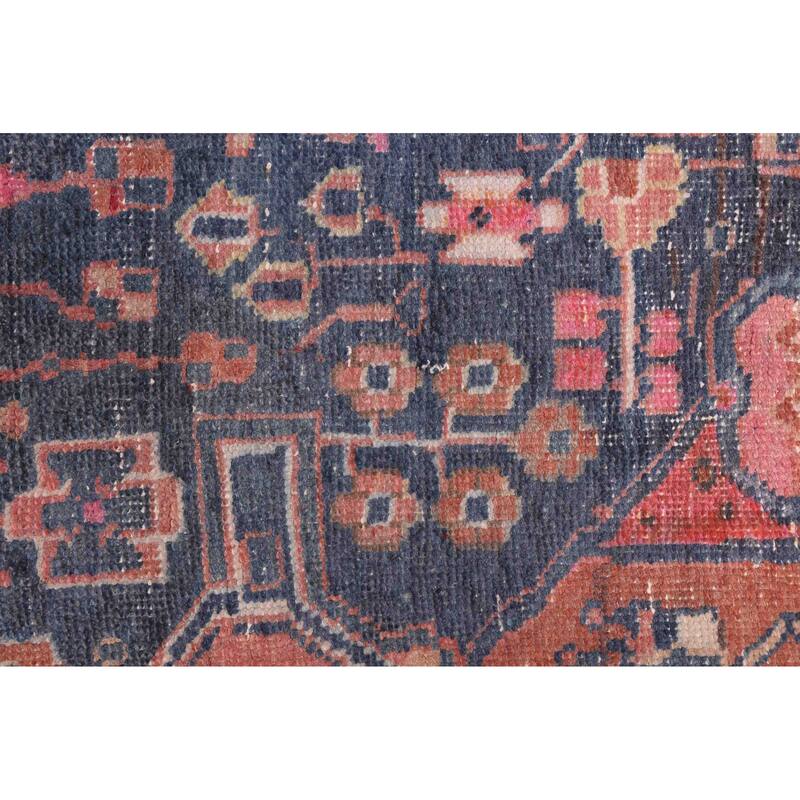 ECARPETGALLERY Hand-knotted Antalya Vintage Dark Navy Wool Rug - 4'6 x 6'8