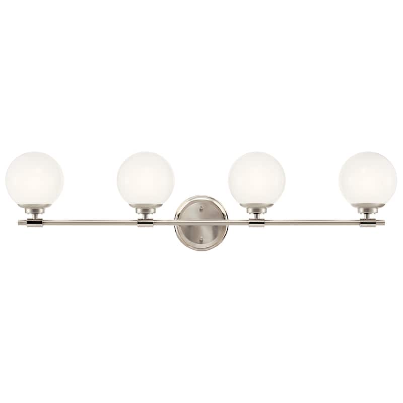 Benno 34 in. 4-Light Bathroom Vanity Light with Opal Glass