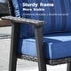 preview thumbnail 37 of 42, OVIOS Outdoor Steel Frame Bench Wicker Stripes Pattern Cushion Loveseat