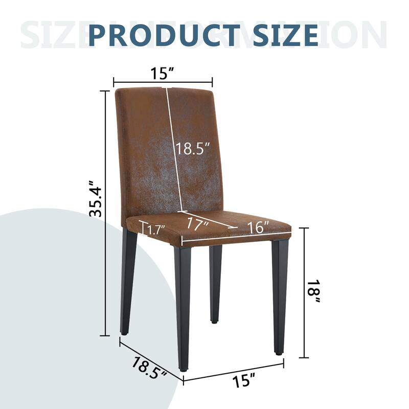 Dining Chairs Set of 4, Modern Kitchen Chairs with Black Metal Legs Side Chairs for Dining Room