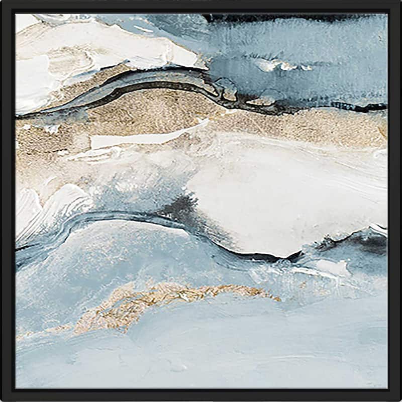 "Blue Crystalline" Print on Floating Canvas