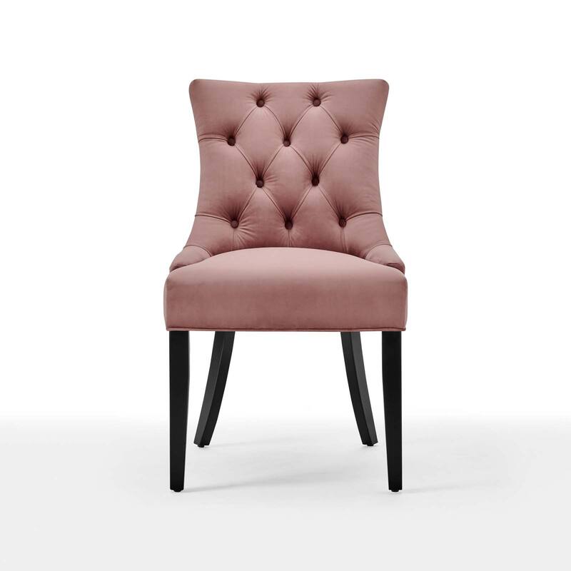 Silver Orchid Kornman Velvet Dining Side Chairs (Set of 2)