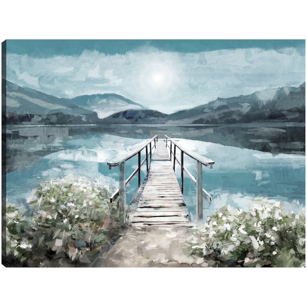 Lakeside Sunrise Light By Studio Arts Canvas Art Print