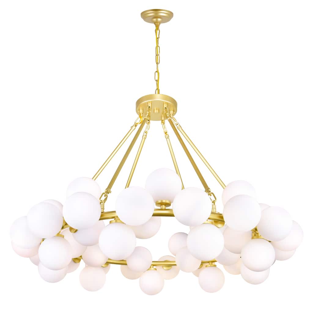 Arya 45 Light Satin Gold Chandelier - Satin Gold