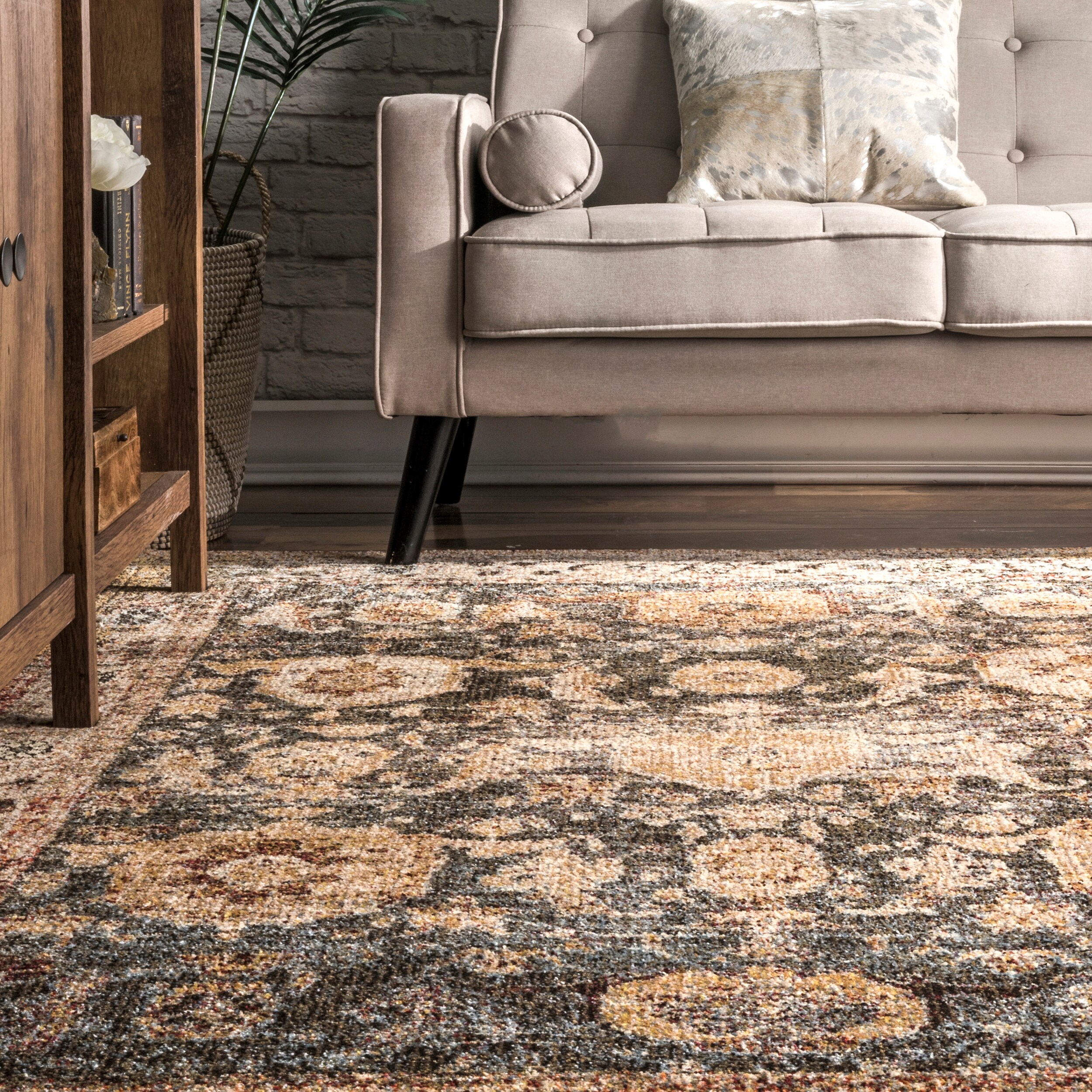 Details about   Reigate Grey Medallion Oriental Transitional Rug 80x300cm **FREE DELIVERY** 