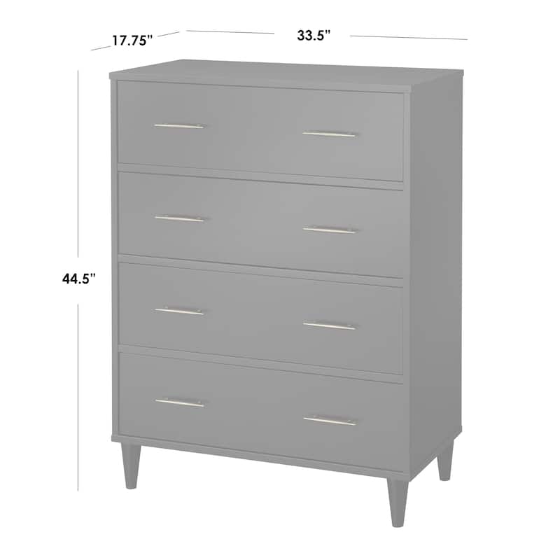 Lifestorey Ana 4-Drawer Mid-Century Modern Chest