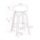 preview thumbnail 9 of 48, Elena Bohemian Round Wicker Patio Stools (Set of 2) by Furniture of America