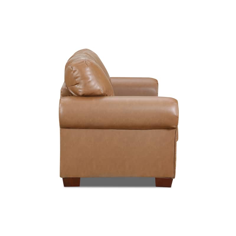 American Furniture Classics Vegan Leather Rolled Arm Sleeper Sofa