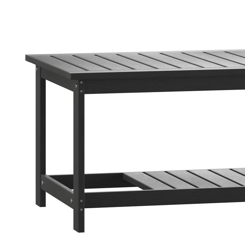 Indoor/Outdoor Poly Resin 2-Tier Adirondack Coffee Table