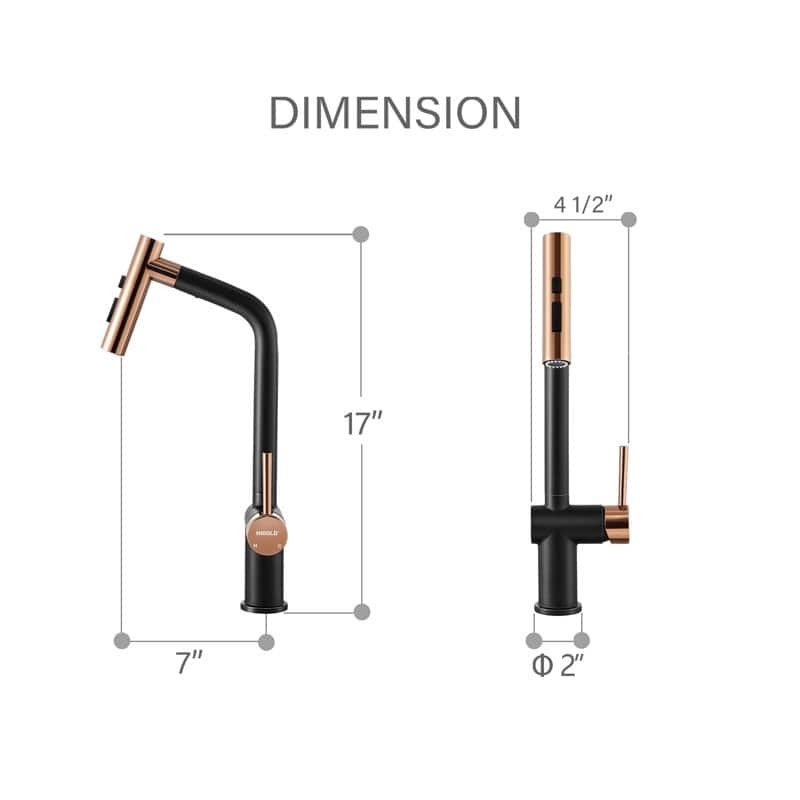 HIGOLD Kitchen Faucet with Pull Down Sprayer, Cold & Hot Water Function