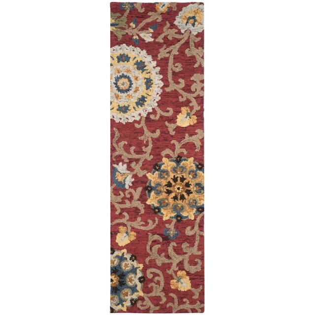 SAFAVIEH Handmade Blossom Nelia Modern Floral Wool Rug