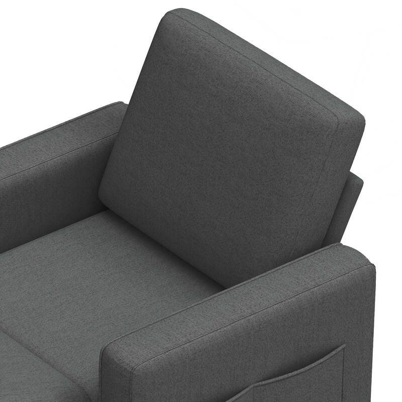 3-in-1 Convertible Sofa Chair Bed with Pull-Out Sleeper and Reclining Lounge for Living Room or Small Space Comfort