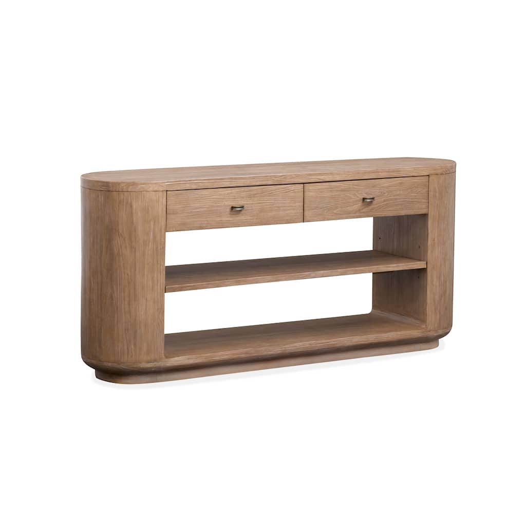 Magnussen Home Sanford Chateau Brown Console Sofa Table - 64''W x 16''D x 30''H