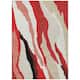 Machine Washable Indoor/ Outdoor Abstract Contemporary Chantille Rug