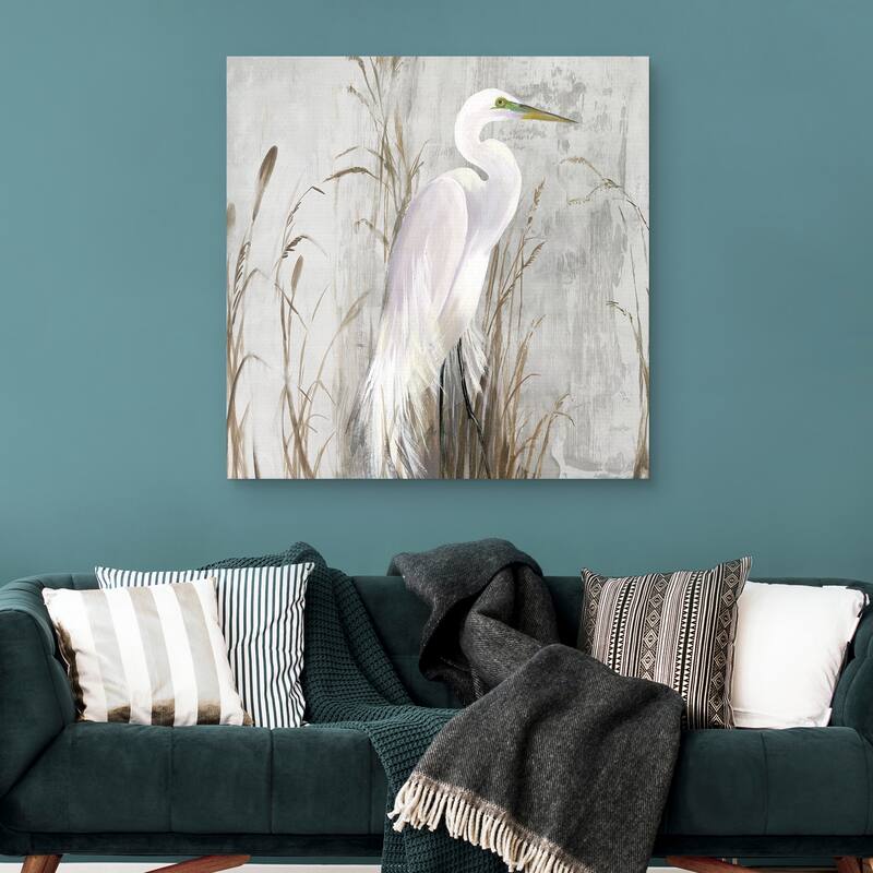 Heron in the Reeds by Aimee Wilson Canvas Art Print