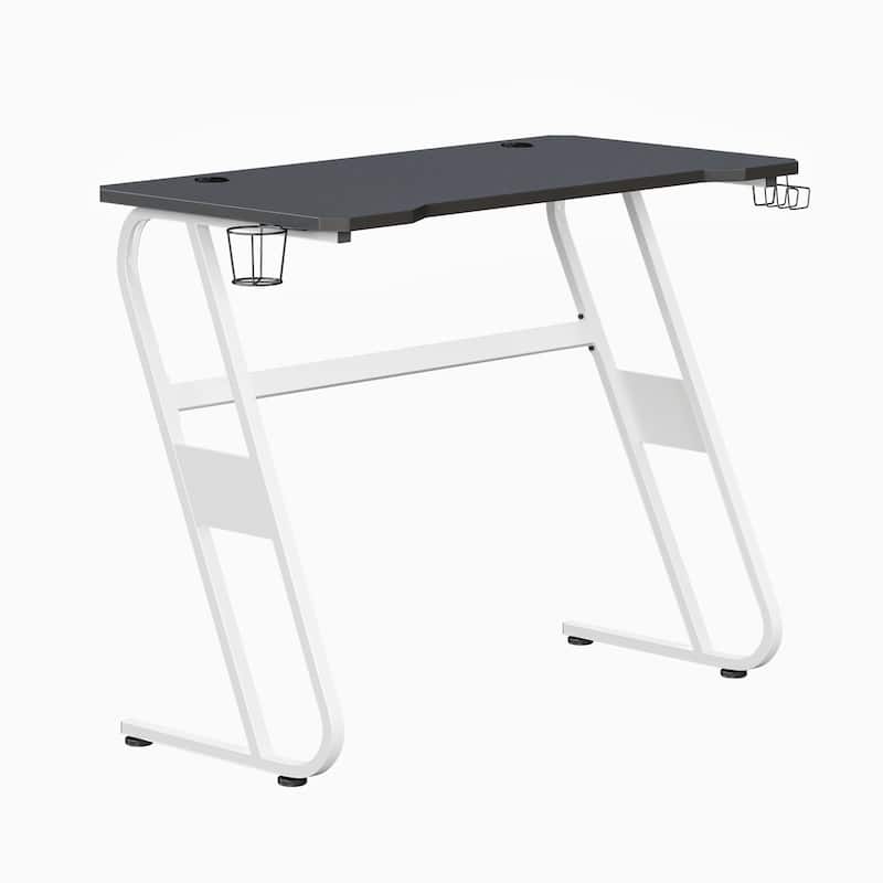 Professional Gaming Ergonomic Desk with Cup Holder and Headphone Hook