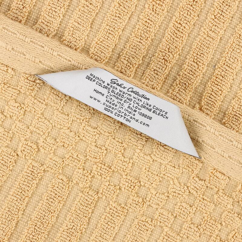 Superior Soho Ribbed Cotton Bath Towel Set of 2