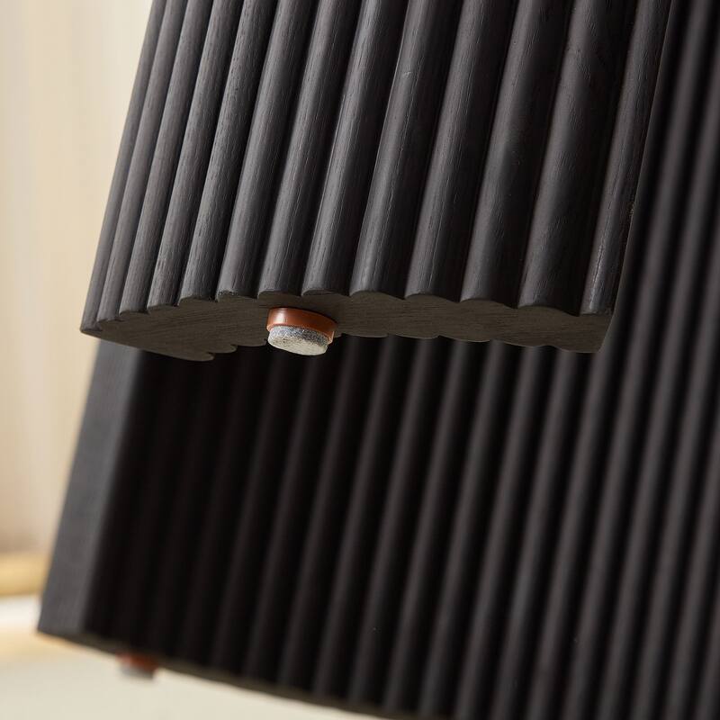 Irregular Shape Coffee Table Set, Two-Piece Staggered Height End Table, Accent Table with Embossed Legs