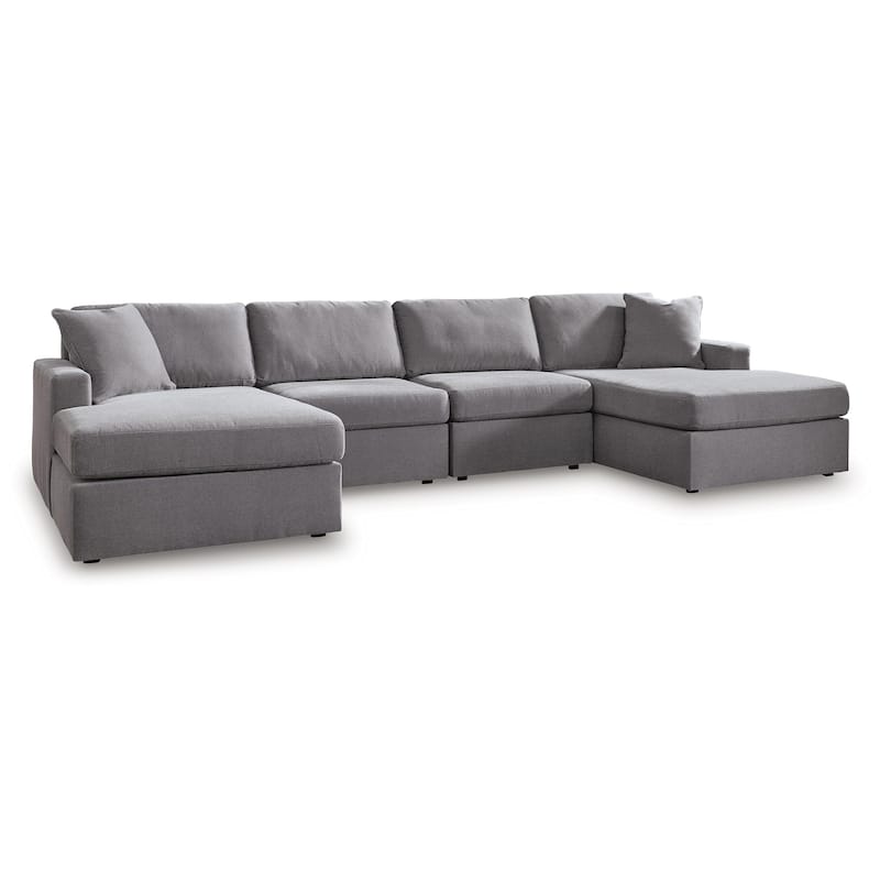 Signature Design by Ashley Modmax 4-Piece Double Chaise Sectional - 142"W x 68"D x 36"H