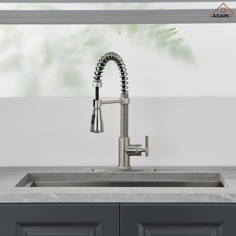 Single Handle Pull Down Sprayer Kitchen Faucet