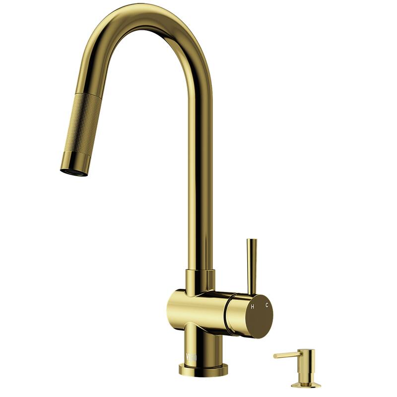 VIGO Gramercy 17" H Single Handle Pull-Down Spout Kitchen Faucet