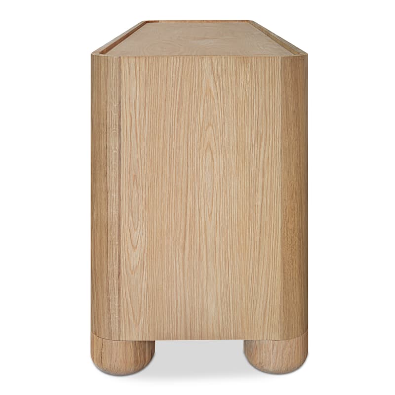 NADAAL STUDIOS Virel Dresser, Six Soft-Close Drawers with Lip Detailing and Solid Oak Frame, Natural