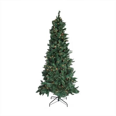 9' Pre-lit Slim Pine Artificial Christmas Tree - Clear Lights