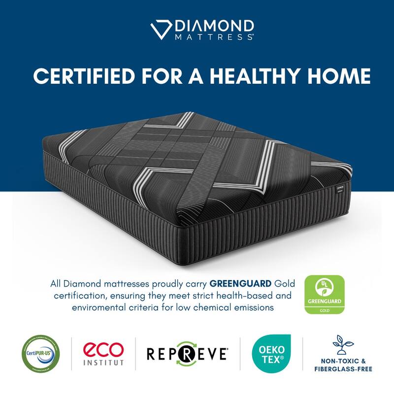 Montreux Ice, 14-inch, Ultra-Cool Graphite Infused Memory Foam Hybrid Mattress, CertiPUR US and Greenguard Gold Certified