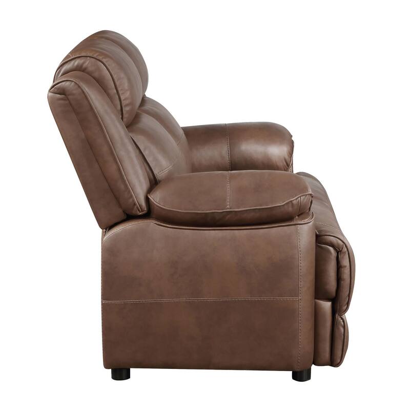 Worthington Dark Brown Upholstered 3-Piece Sofa Set