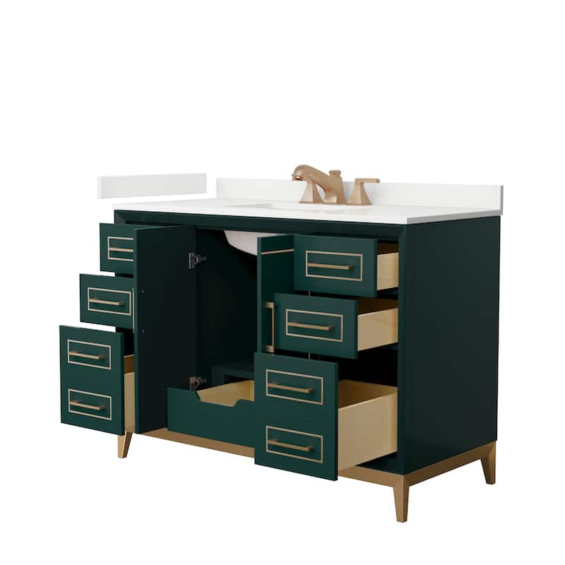 Marlena 48-inch Single Vanity, Quartz Top