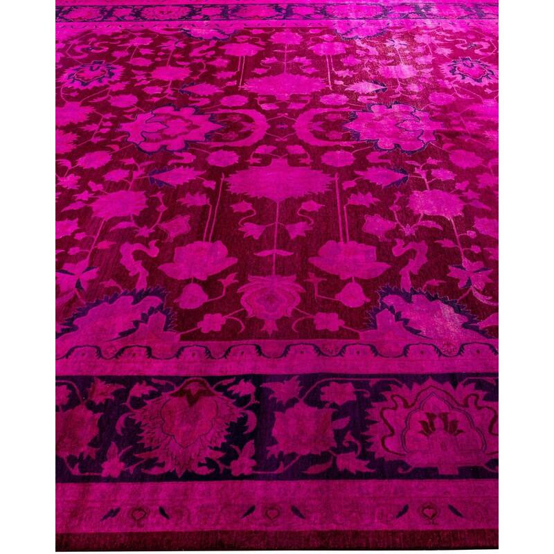 Fine Vibrance One-of-a-Kind Hand-Knotted Area Rug - Pink, 10' 2" x 13' 10" - 10' 2" x 13' 10"