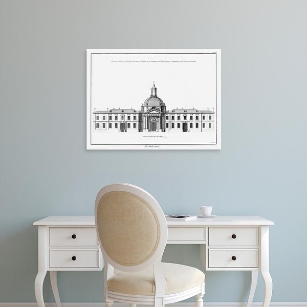 Easy Art Prints Denis Diderot's 'Architectural Elevation I' Premium Canvas Art