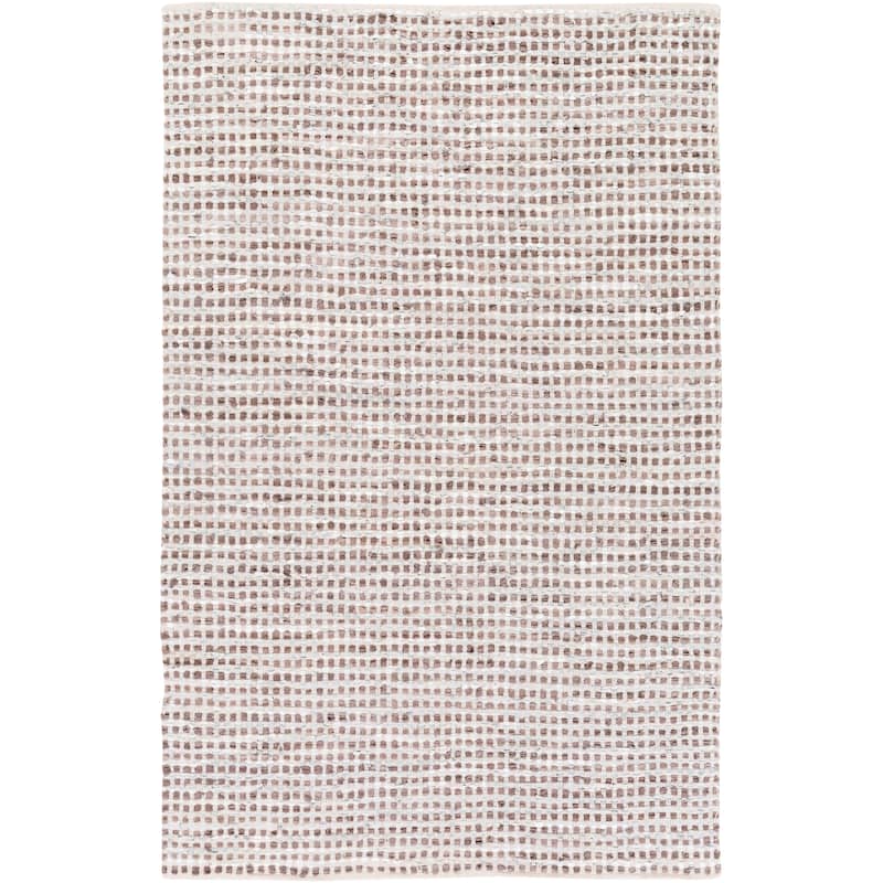 Hand-Woven Canoas Cotton/Leather Area Rug (9' x 13')