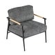 preview thumbnail 9 of 63, 27.56" Modern Accent Chair with Plush Cushions, Metal Frame, and Wooden Armrest Design -for Living Room, Bedroom
