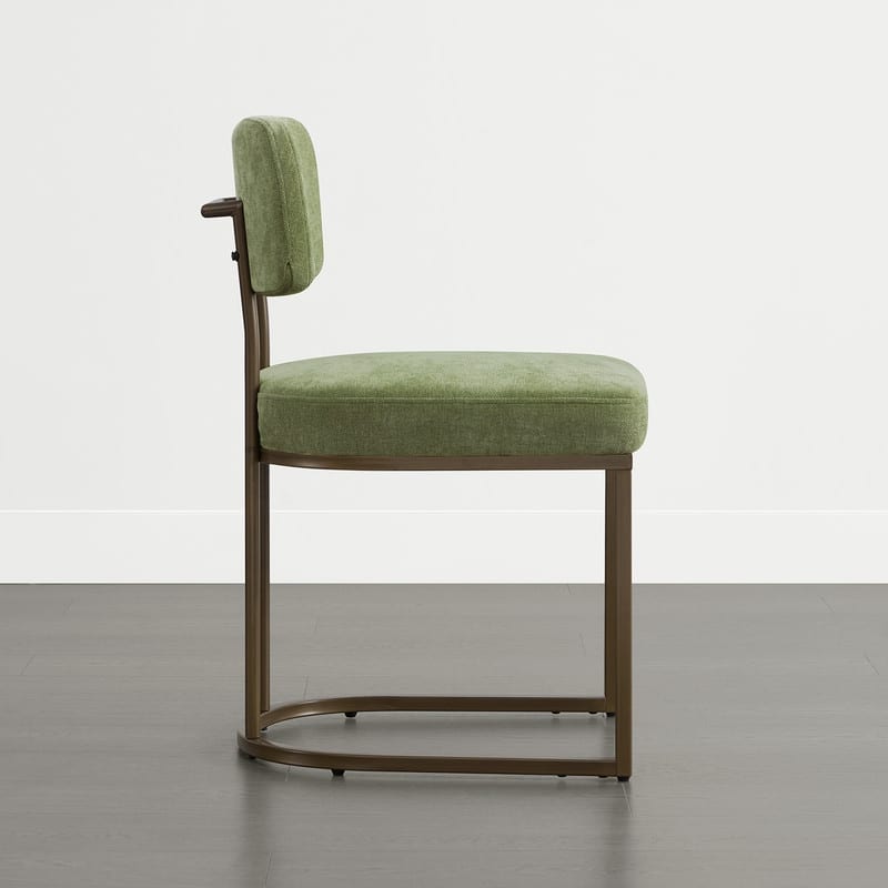 Spruce & Spring Arthur Dining Chair Set with Brass or Black Frame