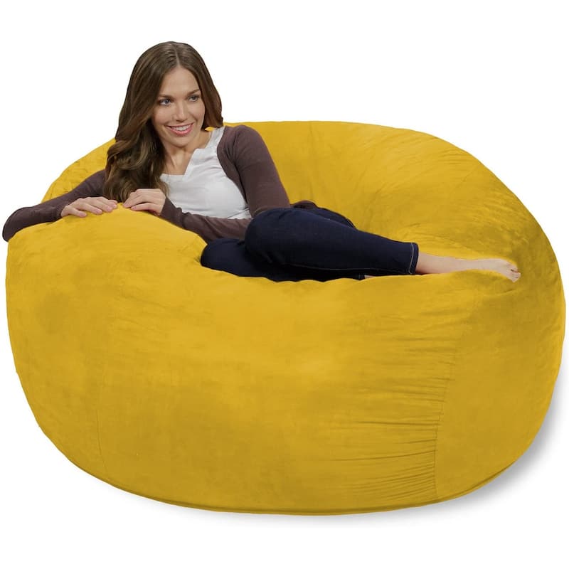 Bean Bag Chair 4-foot Memory Foam Removable Cover Bean Bags