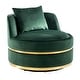 preview thumbnail 24 of 62, 360 Degree Swivel Accent Chair Velvet Modern Upholstered Barrel Chair Over-Sized Soft Chair with Seat Cushion