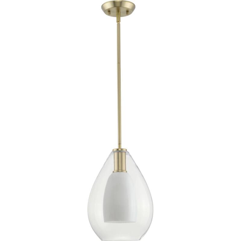 Carillon Collection One-Light Brushed Gold Contemporary Pendant - 9.87 in x 9.87 in x 14.25 in