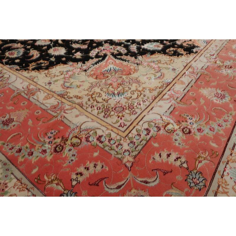 8'3''x11'5'' Hand Knotted Wool Black Traditional 500 KPSI Masterweaver Signed Avian Rug - 8' 3'' x 11' 5''