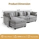 preview thumbnail 68 of 66, MCombo 111.8'' Modular Sectional Sofa Couch with Reversible Ottoman for Living Room, L Shaped Sofa, FSC Certified