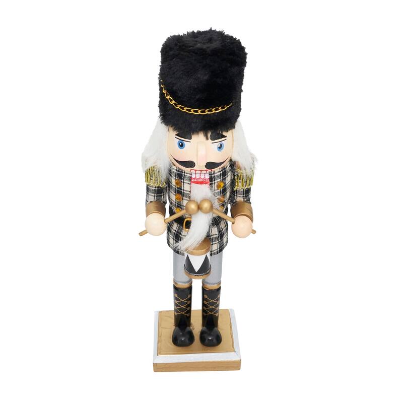 Traditional Nutcracker Figurine, Holiday Décor - Black Drummer - 10"