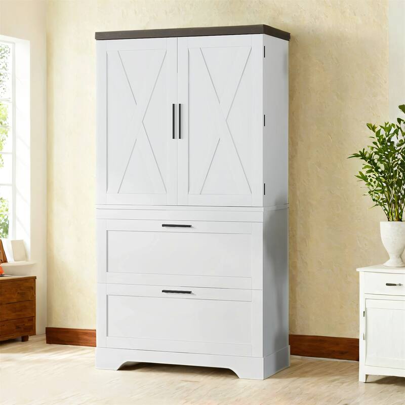 Modern Farmhouse Wooden Storage Cabinet