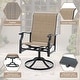 preview thumbnail 22 of 30, Erommy Outdoor Patio Dining Set with Swivel Rocker Chairs, Metal Table with Umbrella Hole, Patio furniture for Backyard