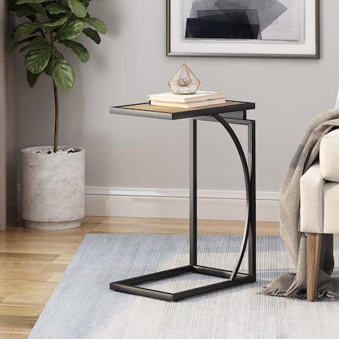 Barrybrooke C-Shaped End Table by Christopher Knight Home - 12.00" W x 18.00" D x 25.25" H