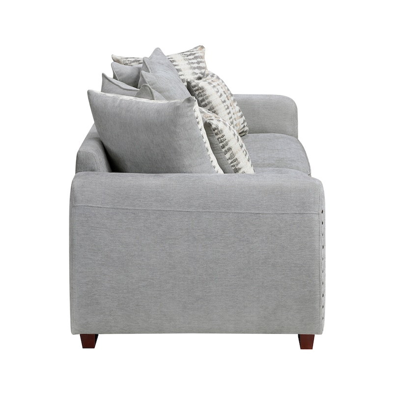 Fremont & Park Ezra 82" Chenille Living Room Loveseat with 7 Decor Pillows