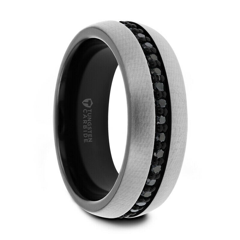 gunmetal tungsten carbide rings