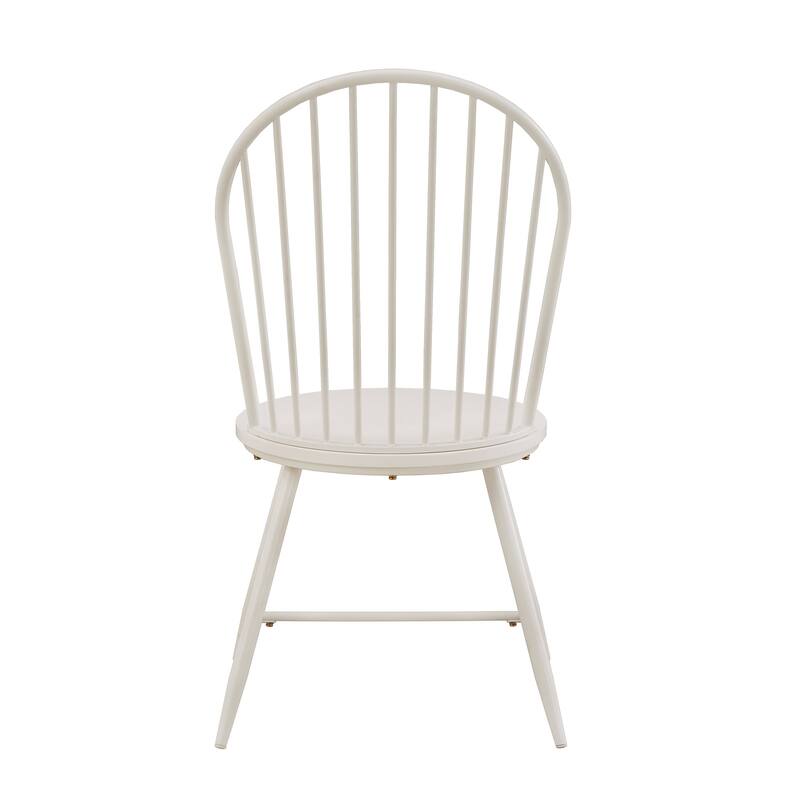Truman Hoop High Back Windsor Metal Side Chair with Wood Seat (Set of 2) by iNSPIRE Q Modern