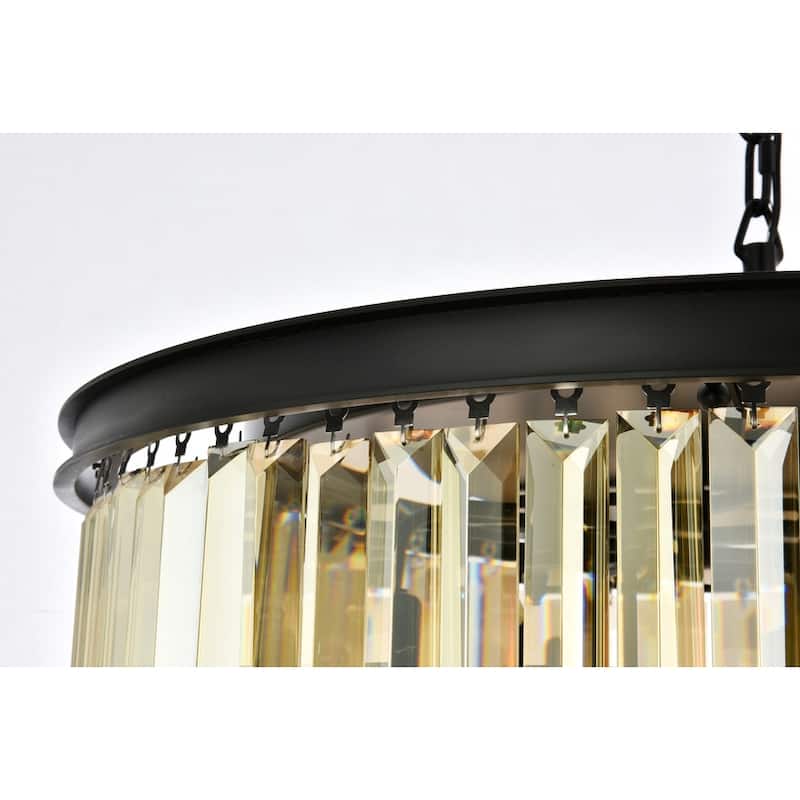 Royce Edge 8-Light Matte Black Chandelier