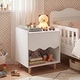 preview thumbnail 3 of 18, Costway Kids Nightstand, Toddler Scalloped Side Table with Wide Top &